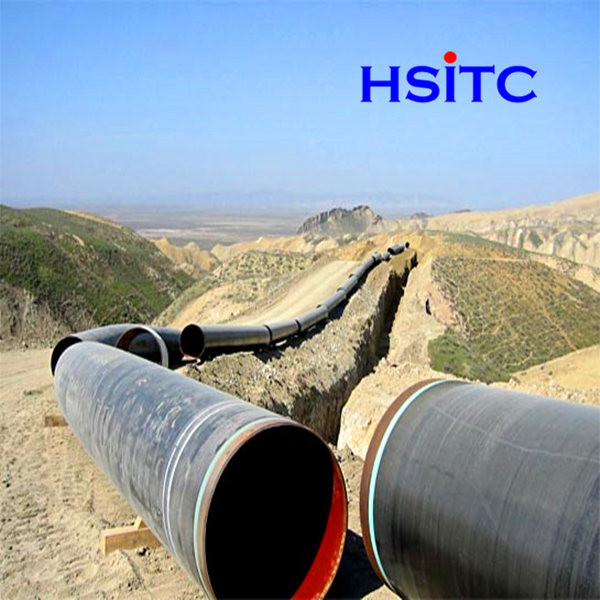 56 Inch En10210 3LPE Lapisan LSAW Steel Pipe Seam Langsung 0
